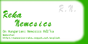 reka nemcsics business card